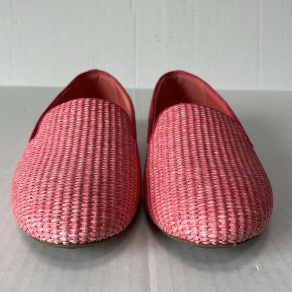 Birdies Womens The Starling Pink Lipstick Raffia Slip On Cushioned Flats Sz 9.5 - Picture 6 of 13